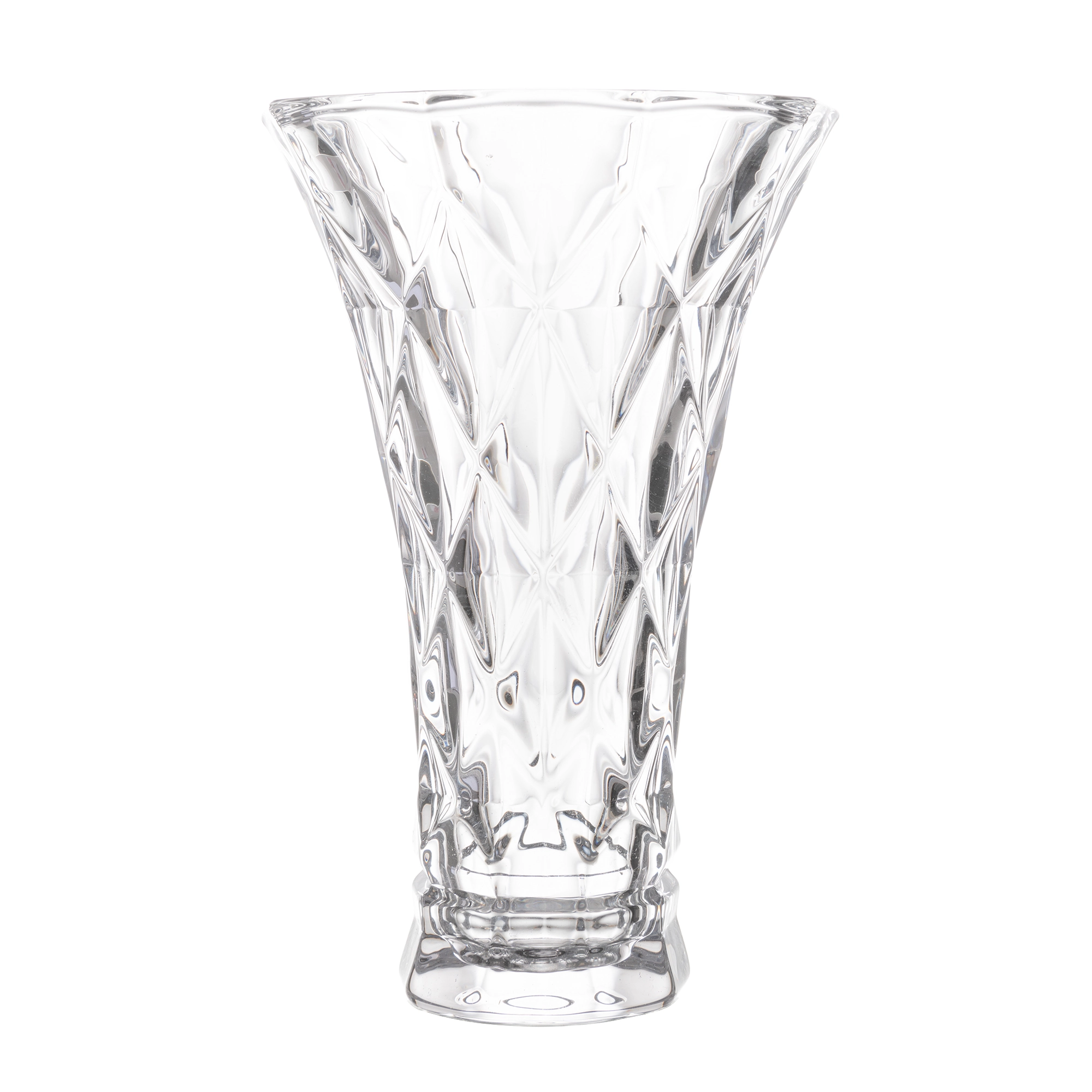 Vaso De Vidro Diamond 15x25cm Ref.5967 Lyor