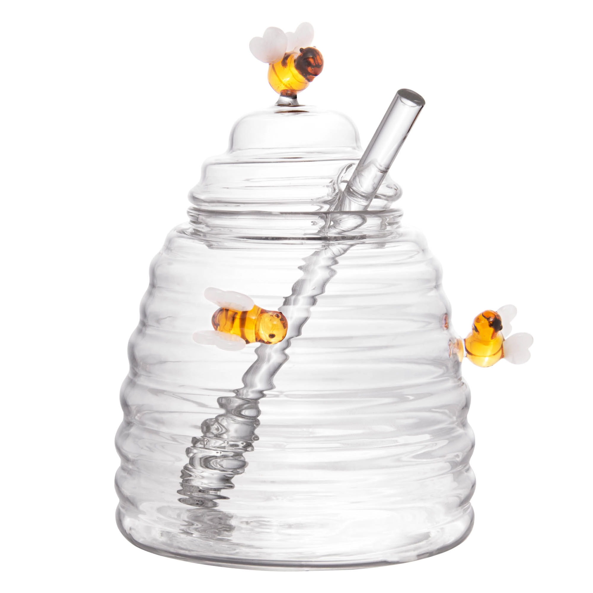 Meleira De Vidro Com Pegador Beehive 10cm X 10cm X 13,5cm Lyor