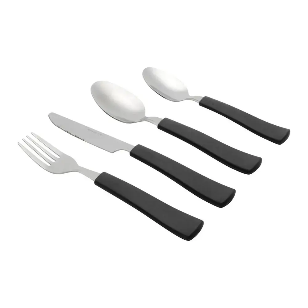 Faqueiro 24pc De Aço Inox Lyor C/cabo Preto