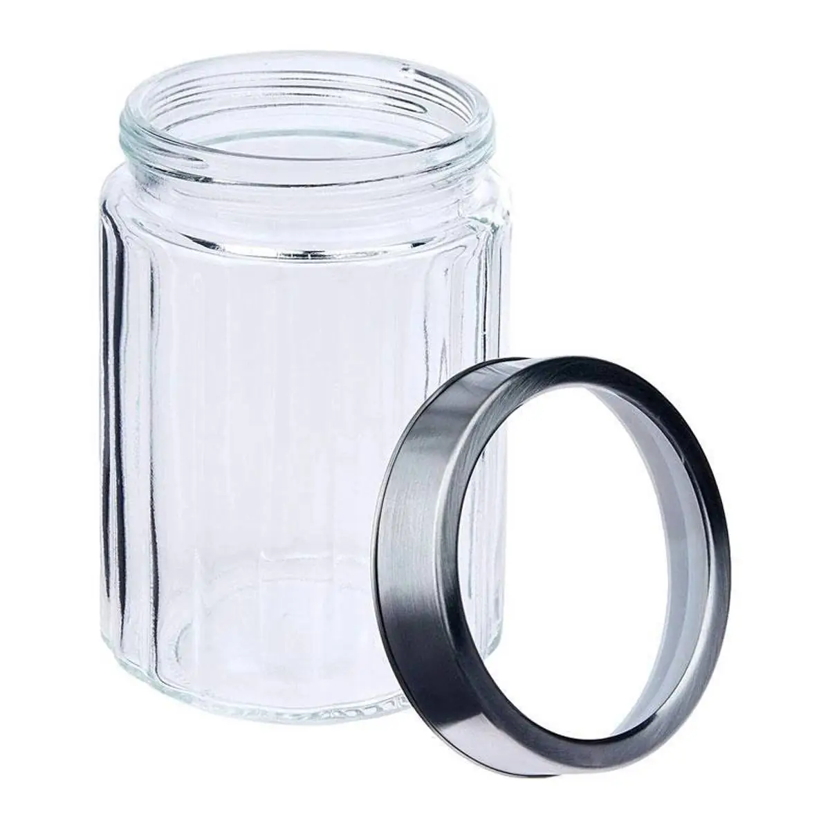 Pote Redondo Vidro Tampa Inox Lyor Sydney 1,2 l
