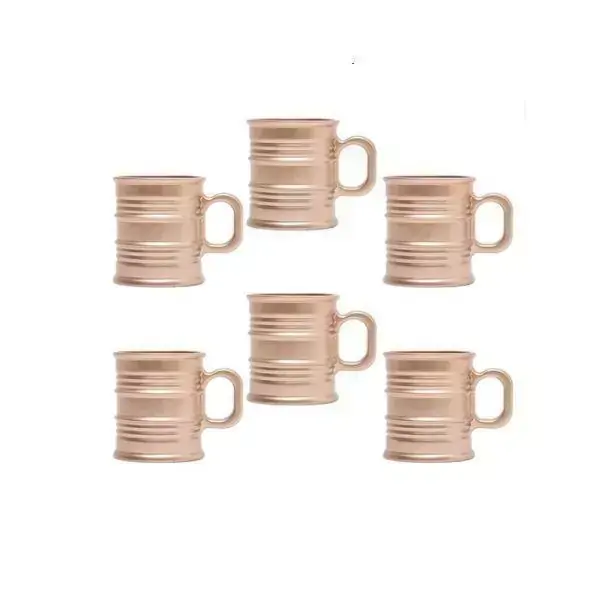 Conjunto de Canecas de Vidro Vintage Rose 245ML 6 Peças LYOR 7173