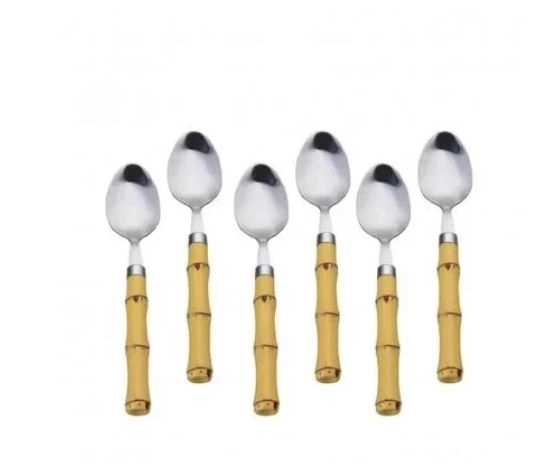 Jogo de Colheres de Sobremesa Lyor Bambu 18 cm - 6 peças