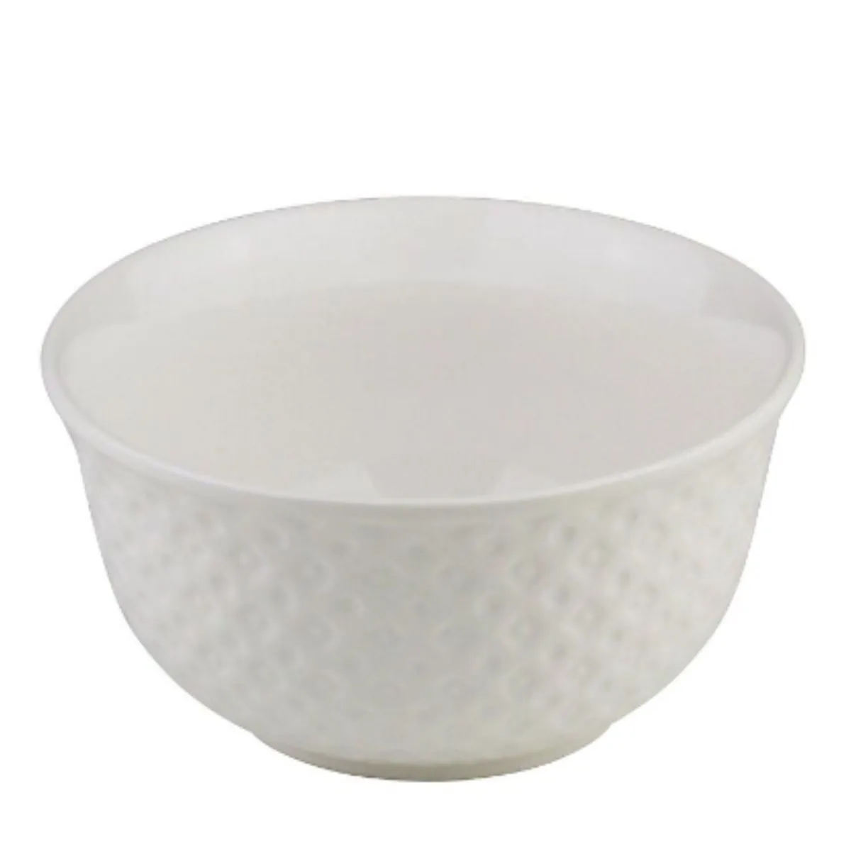 Bowl De Porcelana Losango New Bone 13cm Lyor Branco