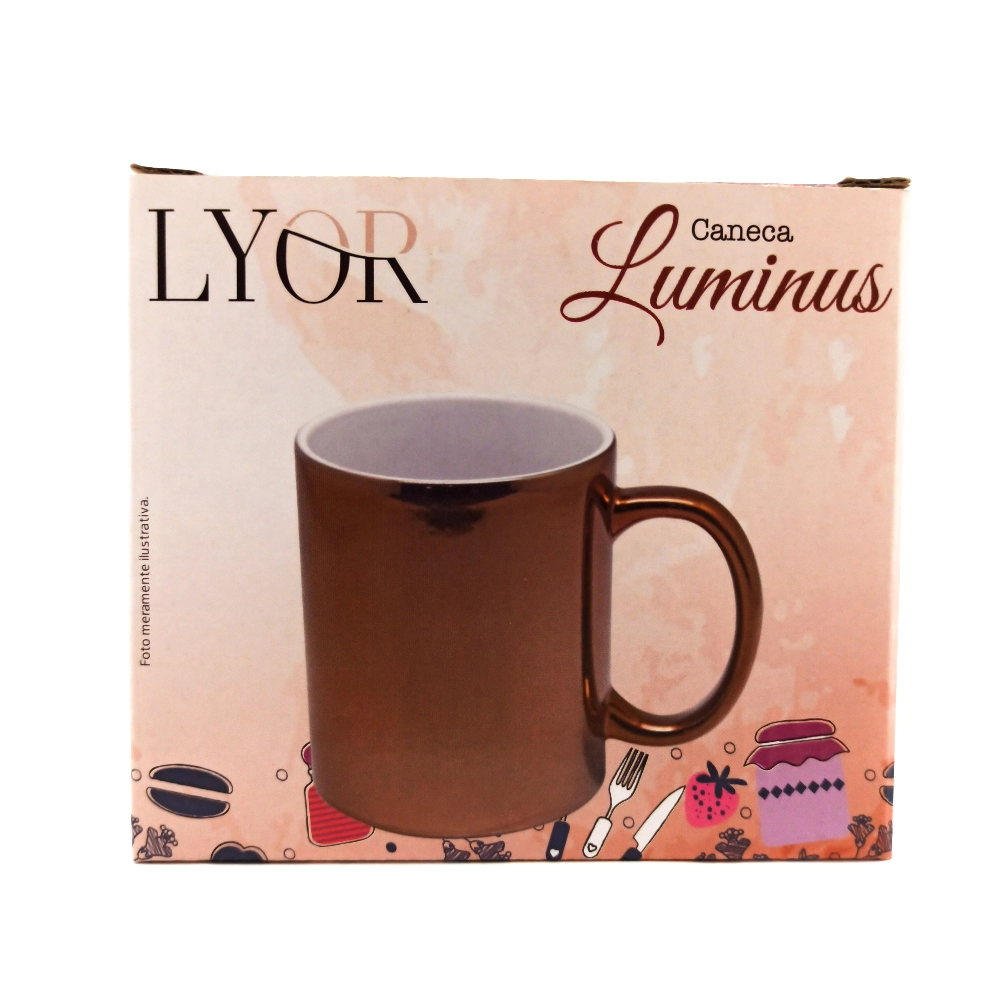 Caneca Porcelana Luminus Rose 325ml 8439 Lyor