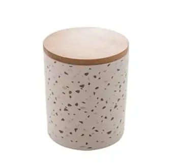 Potiche D Ceramica C Tampa D Bambu 8674 Rojemac
