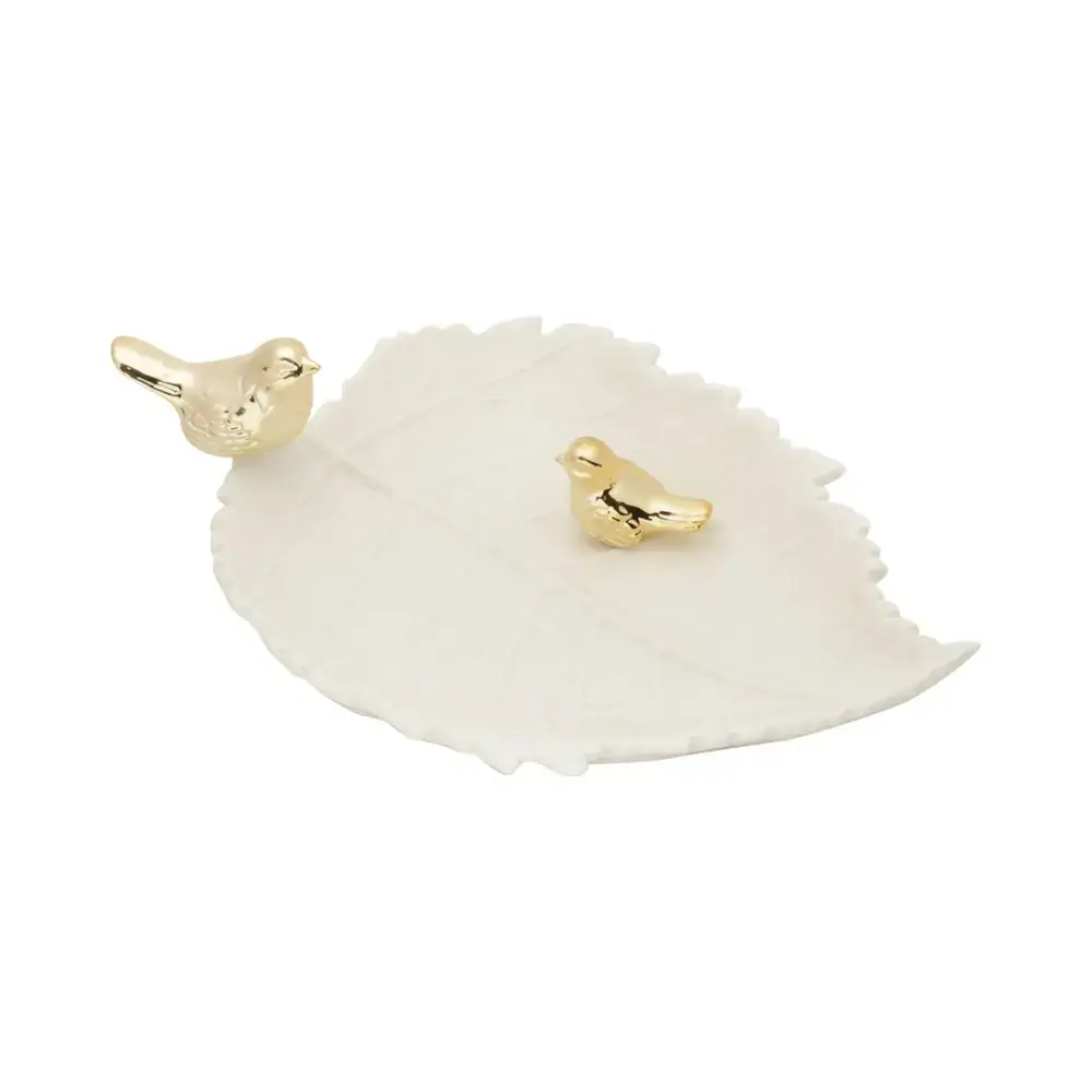 Folha Decorativa Lyor 26x18cm Br C/passaros Dourado