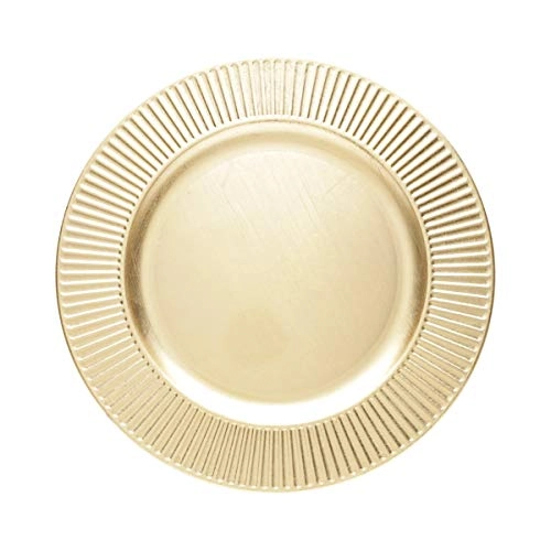 Cj.6 Sousplats Lyor 33cm Primer Dourado