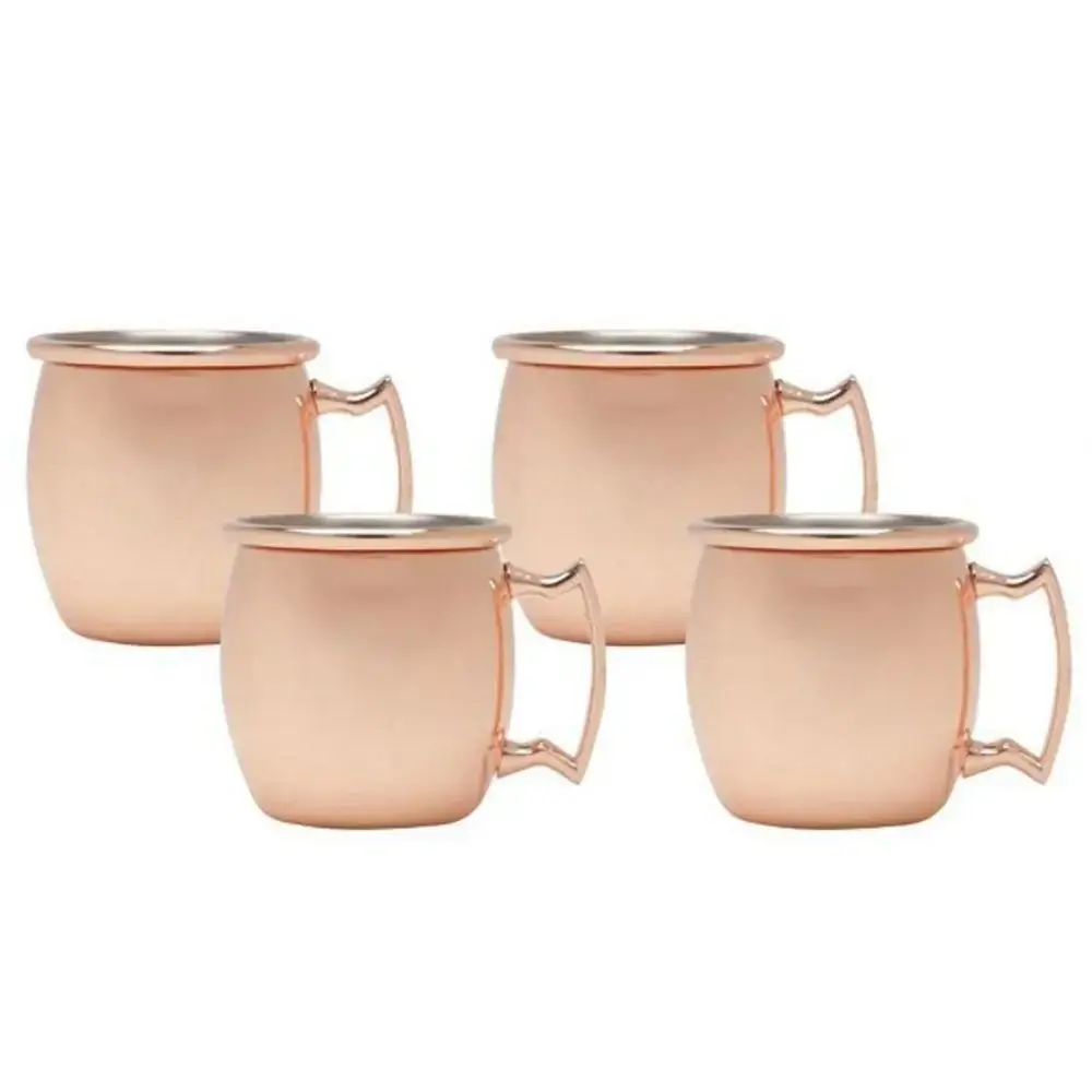Cj.4 Canecas Lyor 60ml Aco Inox/cobre Moscow Mule