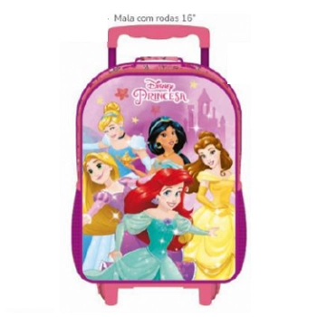 Mochila C/carrinho Princesas Disney 16 Ref.11090