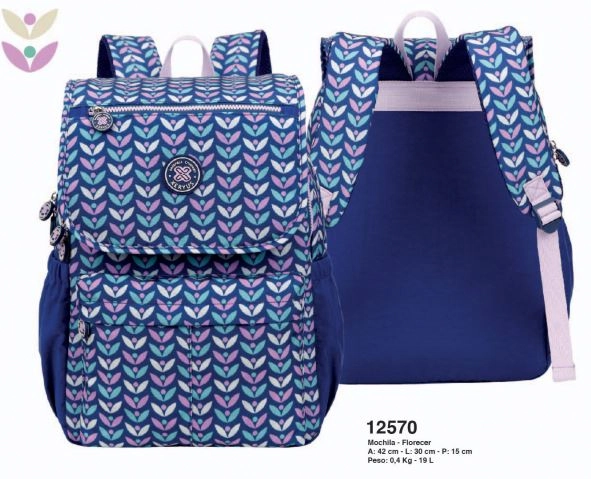 Mochila De Costas Trendy Florescer 16 Ref.12570