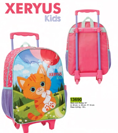 Mala C/rodas 16 Xeryus Infantil Gato Ref.13690