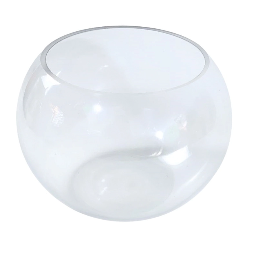 Vaso Decorativo De Vidro Redondo 15cm