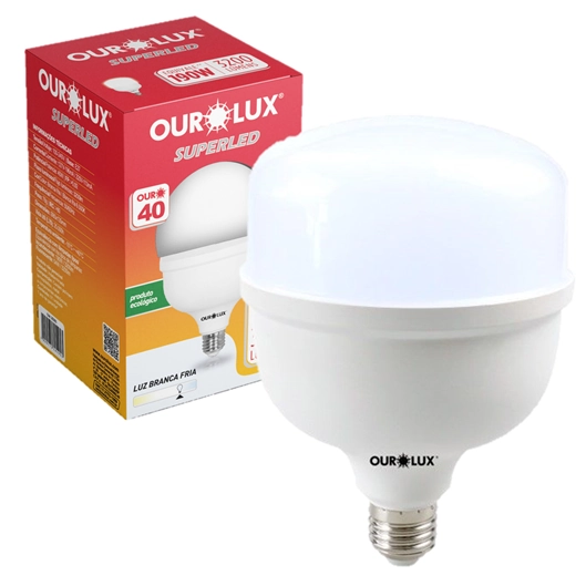 Lampada Superled Alta Potencia 40w Bivolt E 27 6500k Ourolux