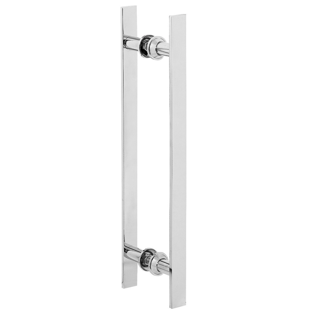 Puxador De Porta De Correr Duplo Cromado 30cm