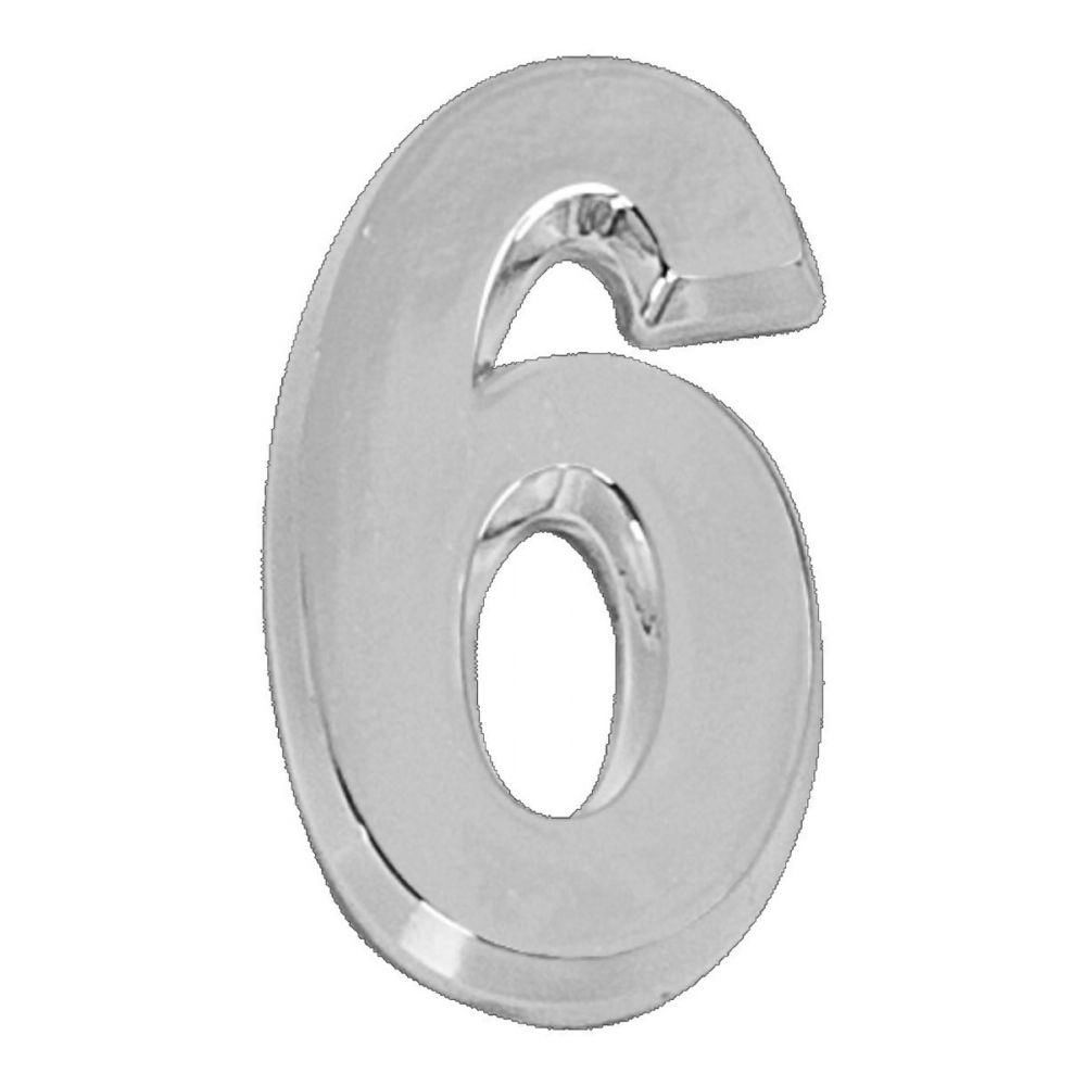 Número 6 De Residencia E Casa Brilhante 14cm De Altura