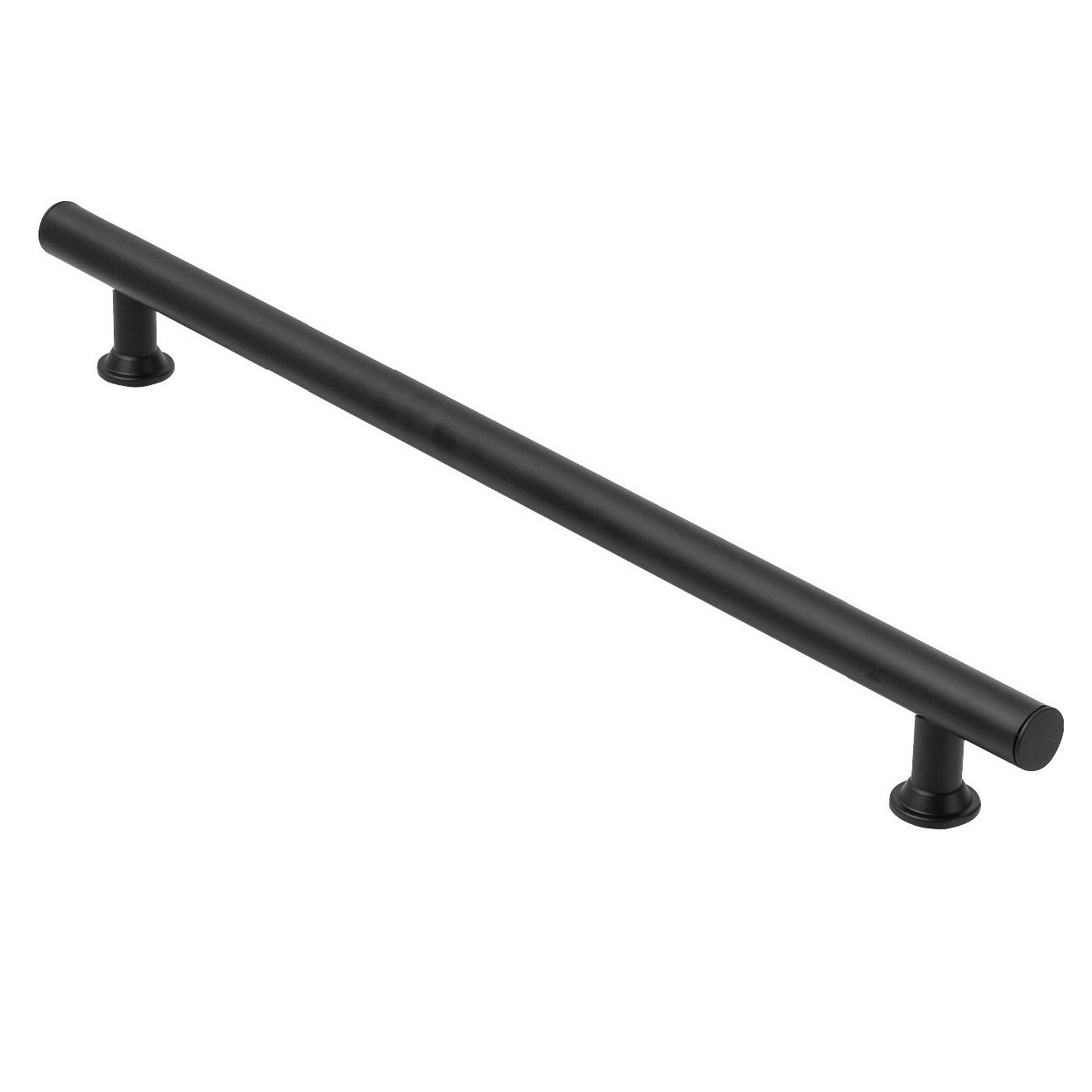 Puxador Para Porta Preto Fosco Tubular 60cm - 1 Lado Só