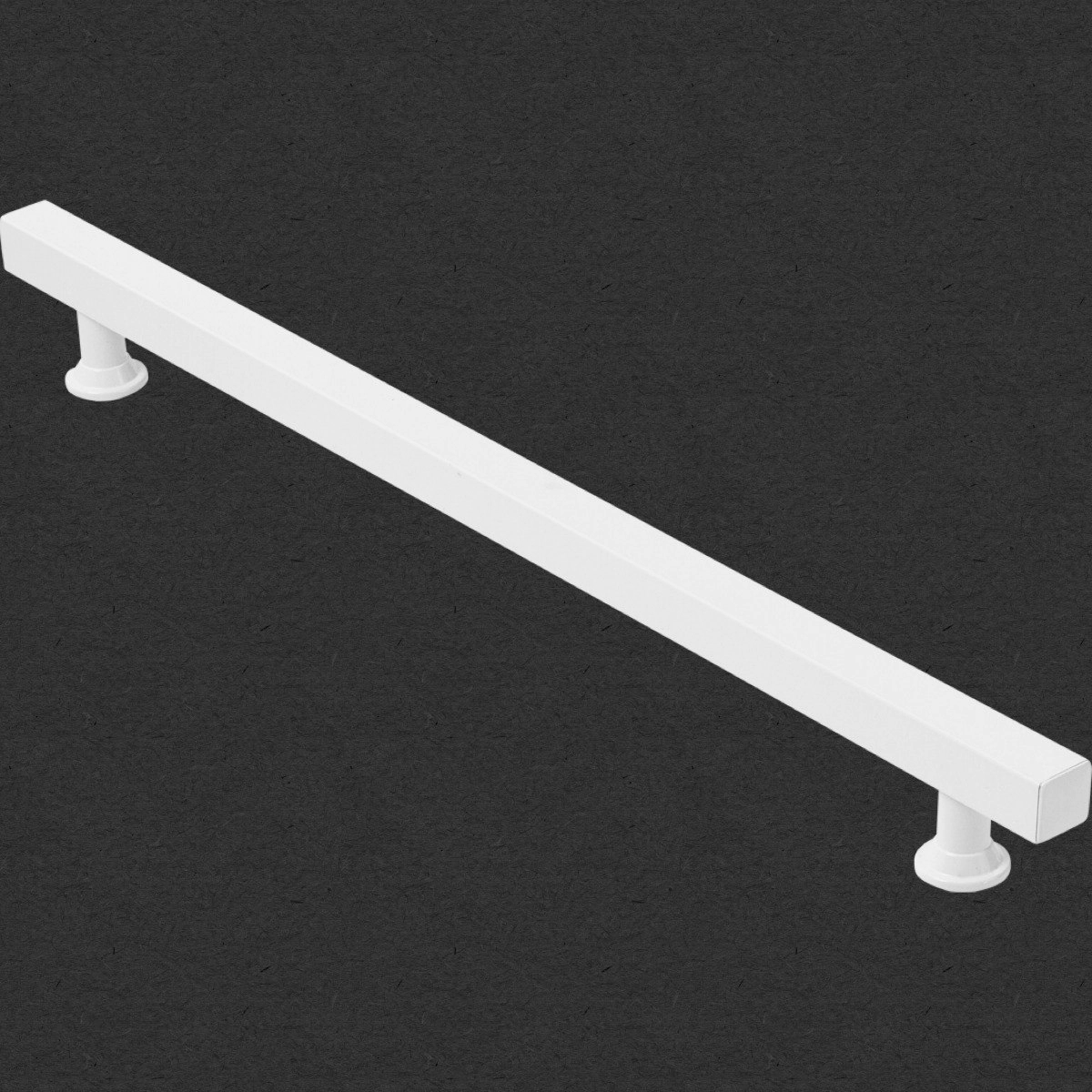 Puxador Reto Branco Para Porta 40cm - 1 Lado Só