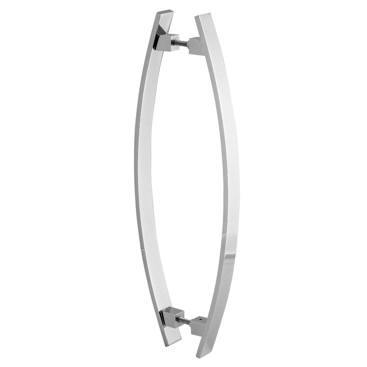 Puxador De Porta Barra Curva Arco Cromado 1.20 Metro