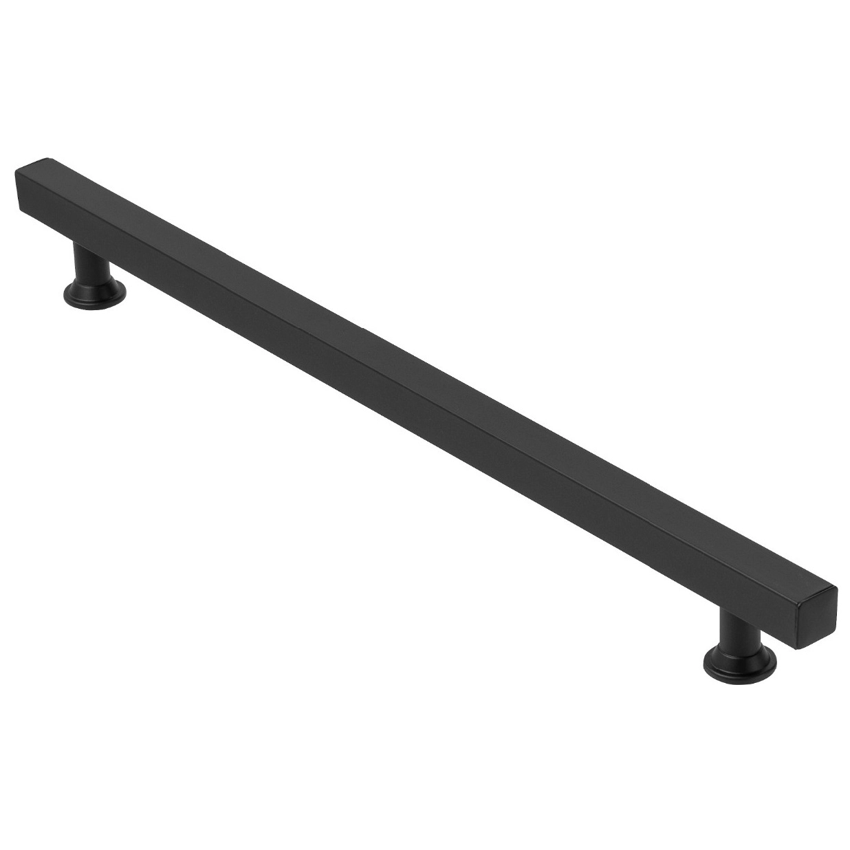 Puxador Reto Preto Fosco Para Porta 60cm - 1 Lado Só