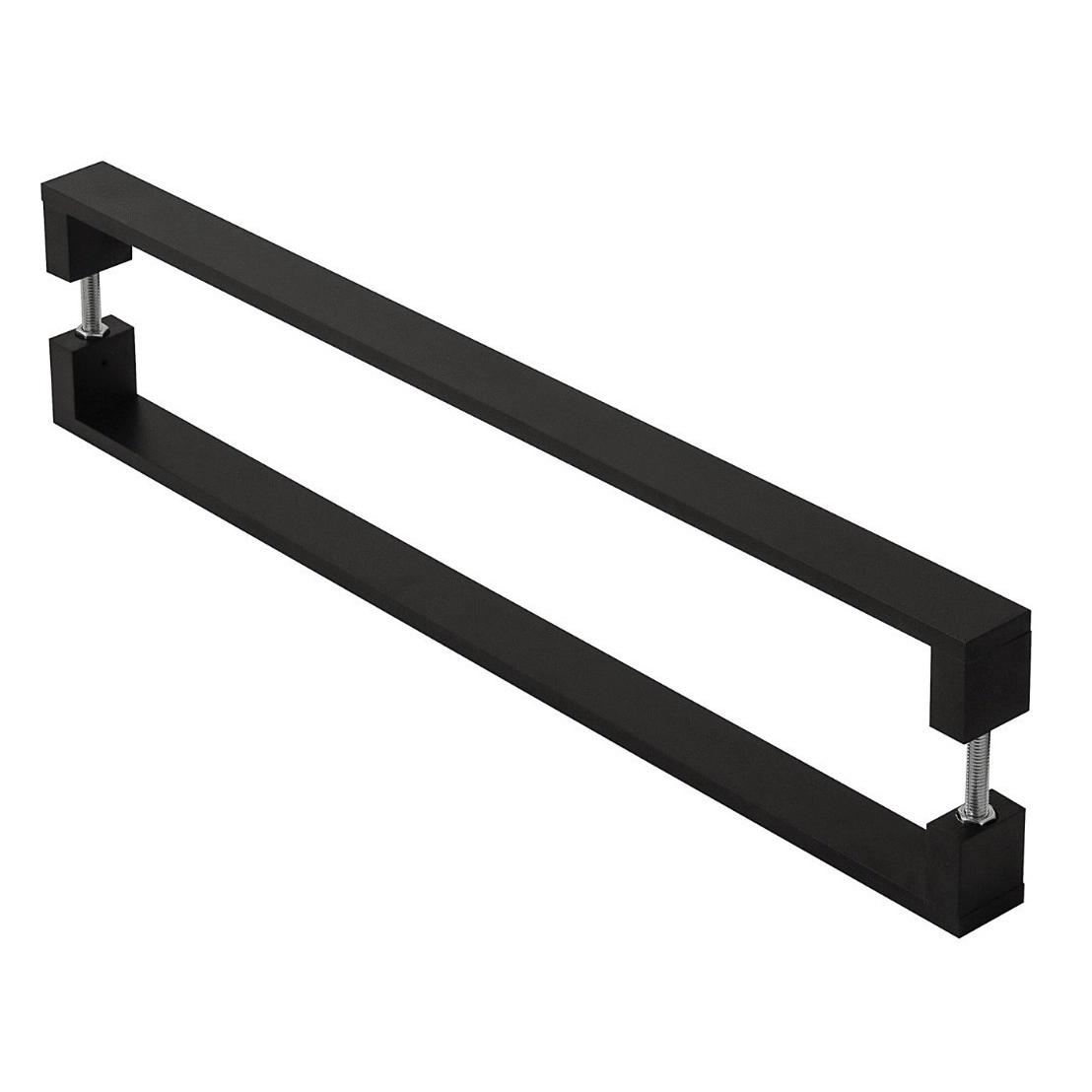 Puxador De Porta Pivotante Alumínio Inoxidável Preto 50cm