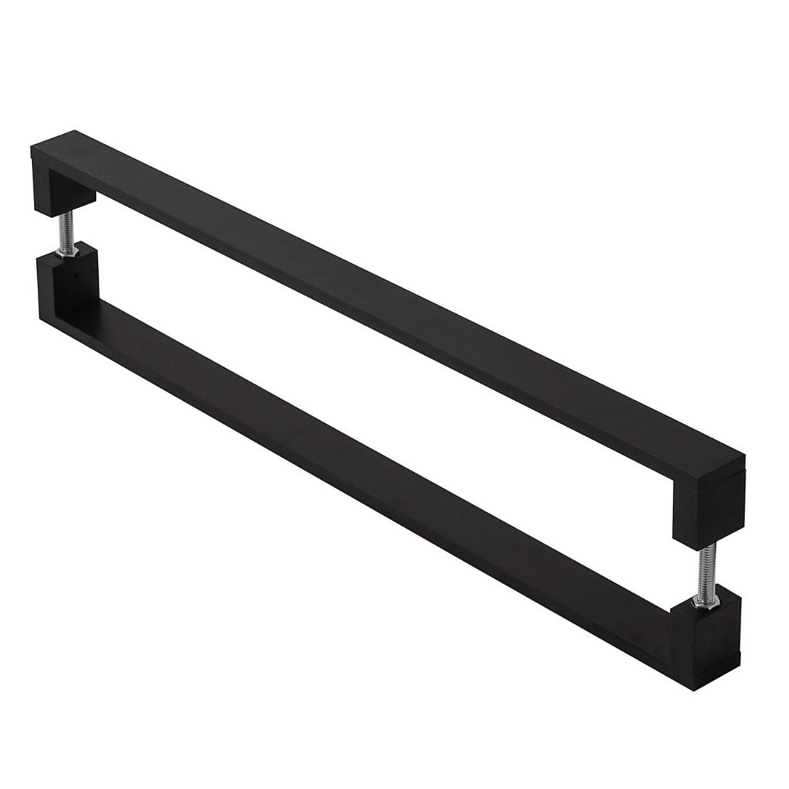 Puxador De Porta Pivotante Alumínio Inoxidável Preto 60cm