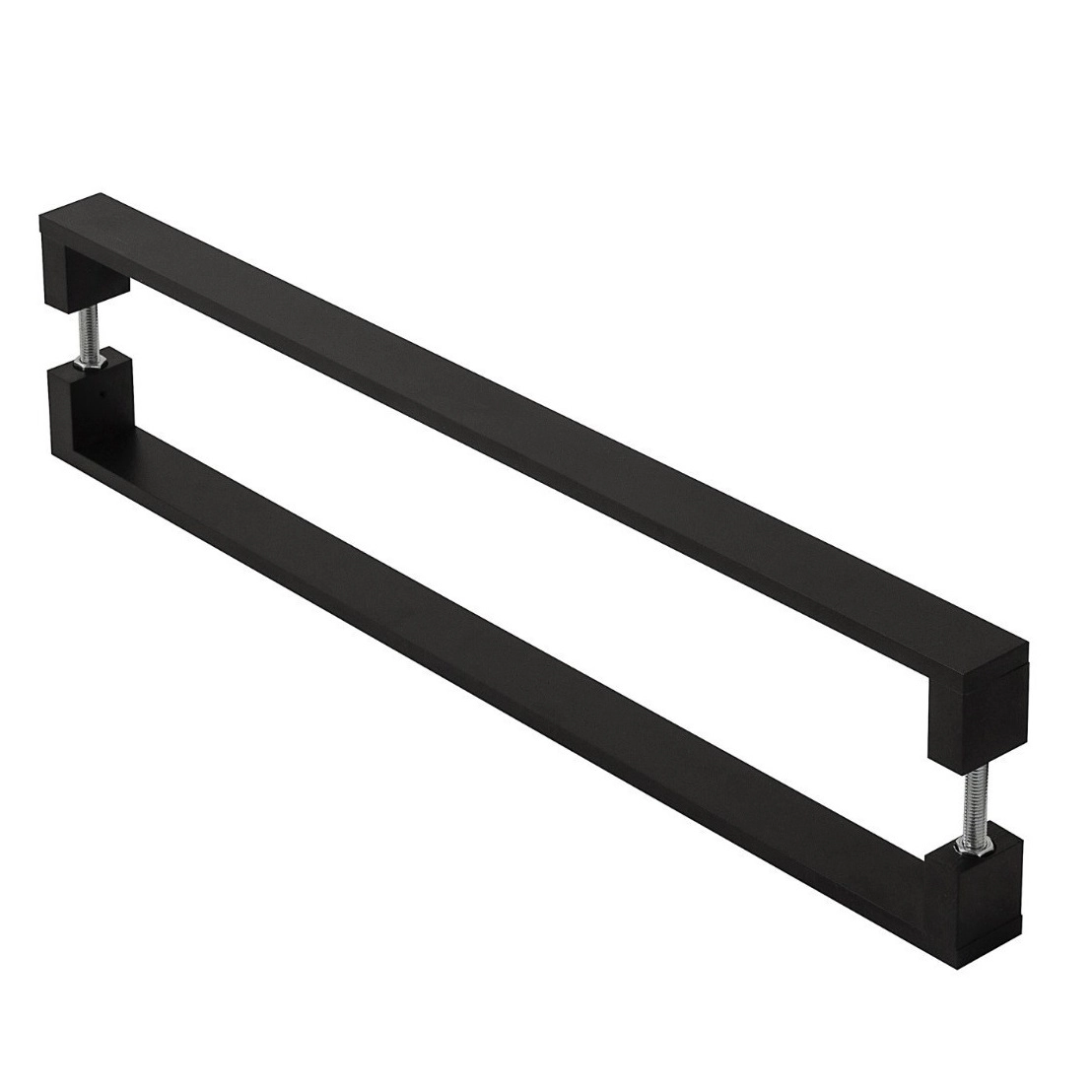 Puxador De Porta Pivotante Alumínio Inoxidável Preto 70cm
