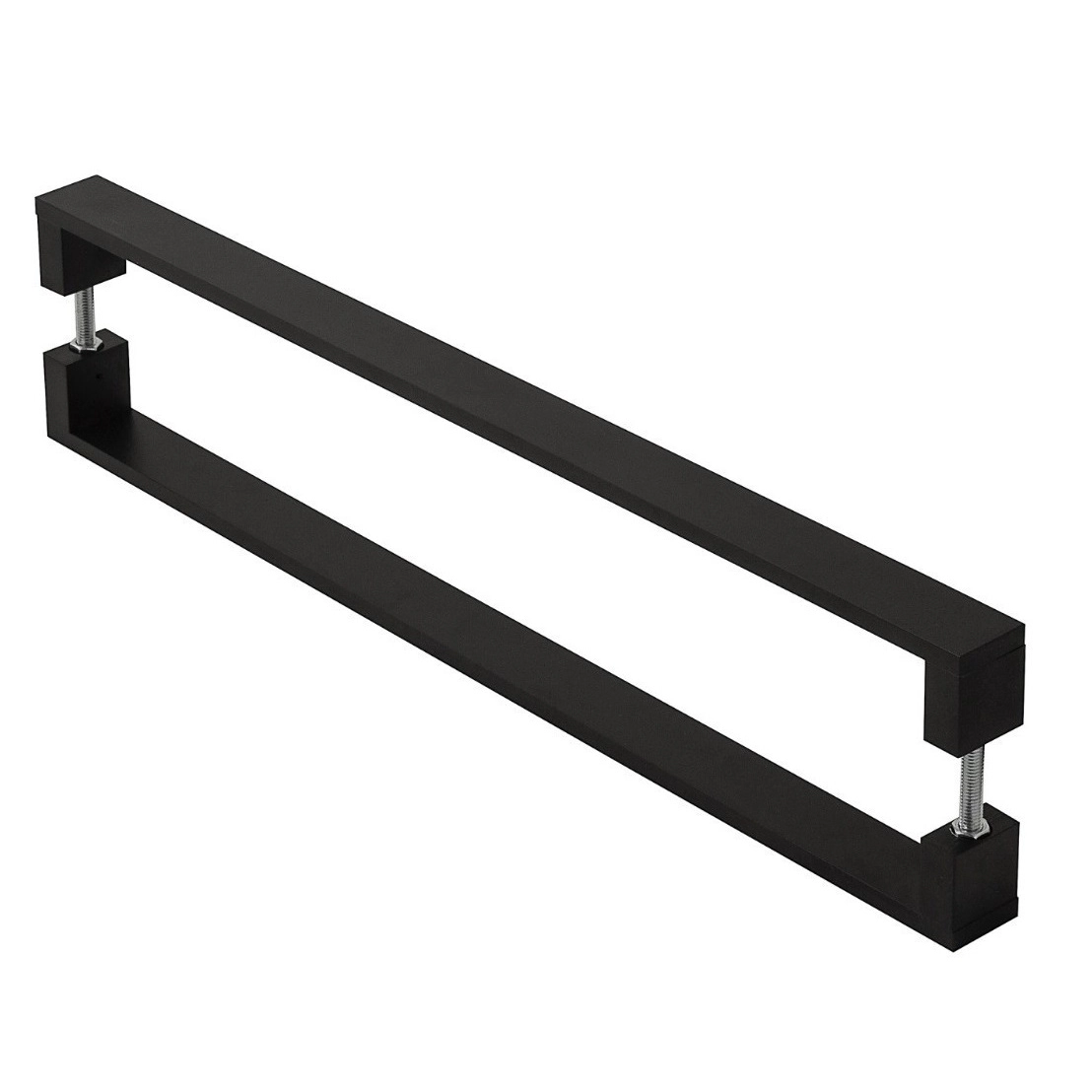 Puxador De Porta Pivotante Alumínio Inoxidável Preto 1.20mt