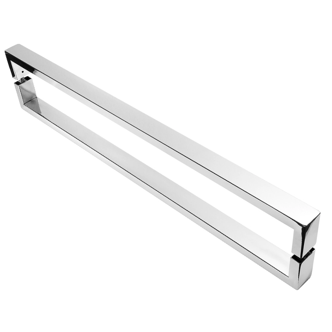 Puxador Inox U Para Porta Pivotante Alto Brilho 50cm