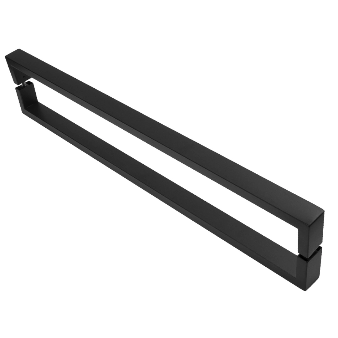 Puxador Inox U Para Porta Pivotante Preto Fosco 1.60 Metro