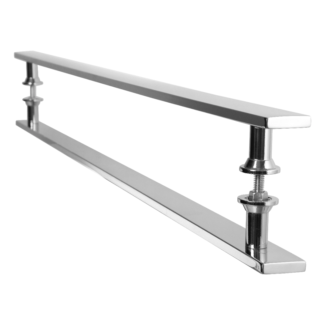 Puxador Barra Chata Inox Para Porta De Madeira 1.20 Metro