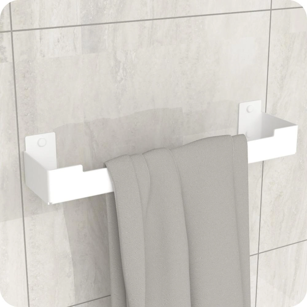Porta Toalha Rosto Suporte Banheiro Toalheiro Branco Elg