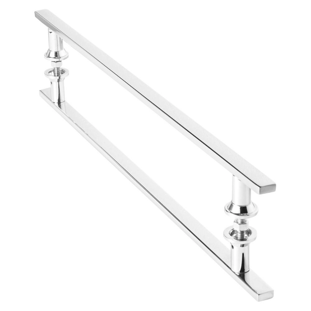Puxador Inox Para Porta De Correr Vidro Madeira 60cm M.s