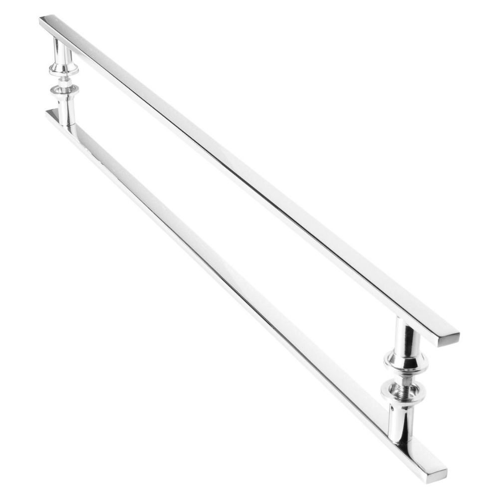 Puxador Inox Para Porta De Correr Vidro Madeira 90cm M.s