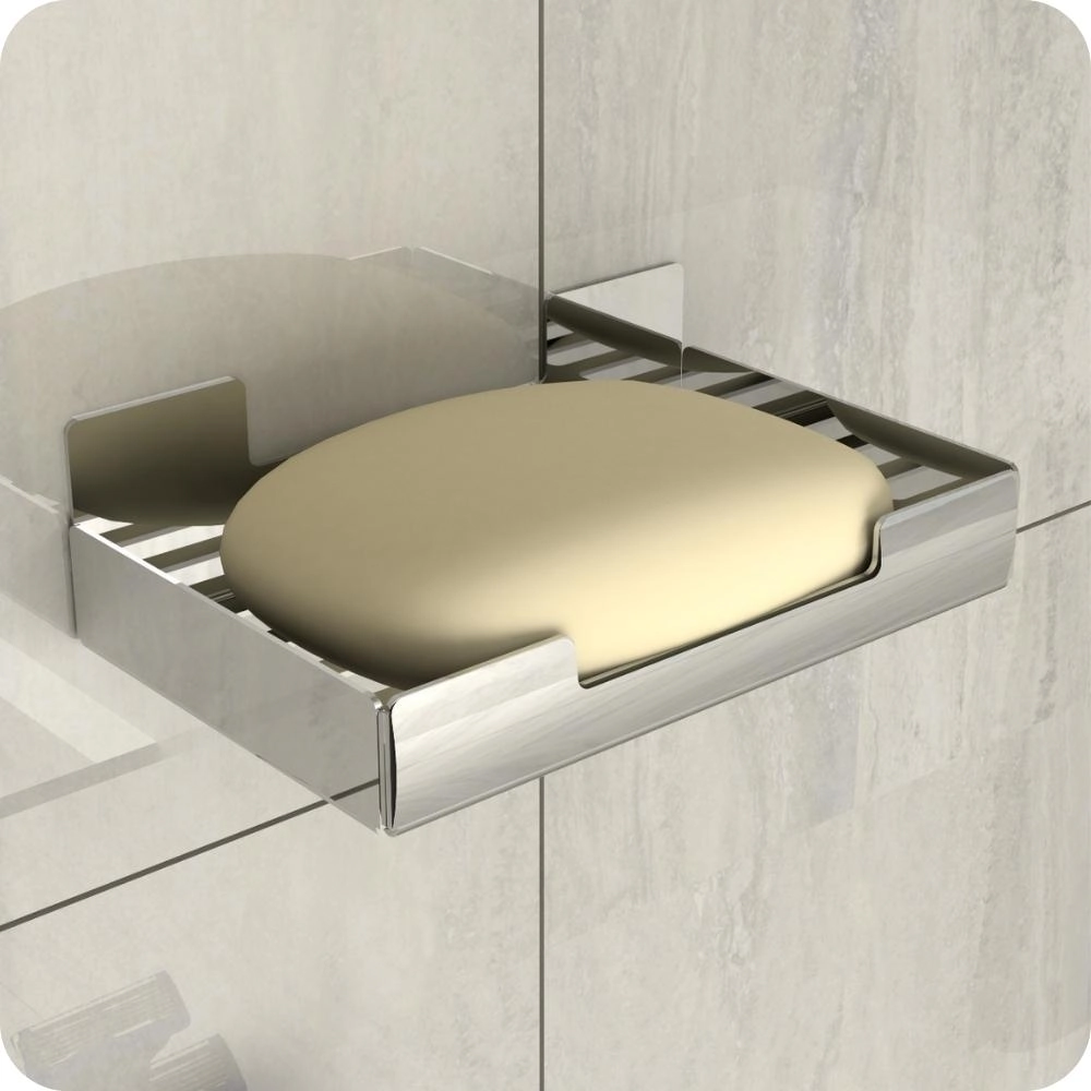 Porta Sabonete Saboneteira Inox Adesivo Autocolante Elg