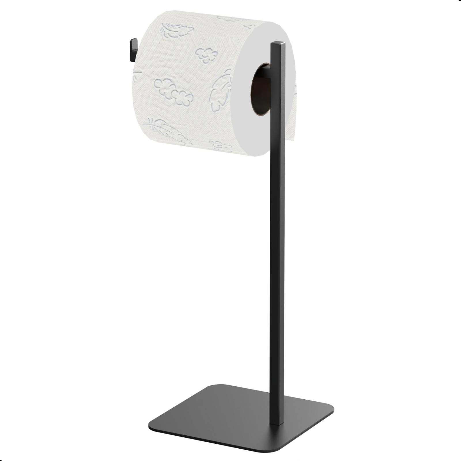 Porta Papel Higiênico De Chão Preto Suporte Para Papel Nice