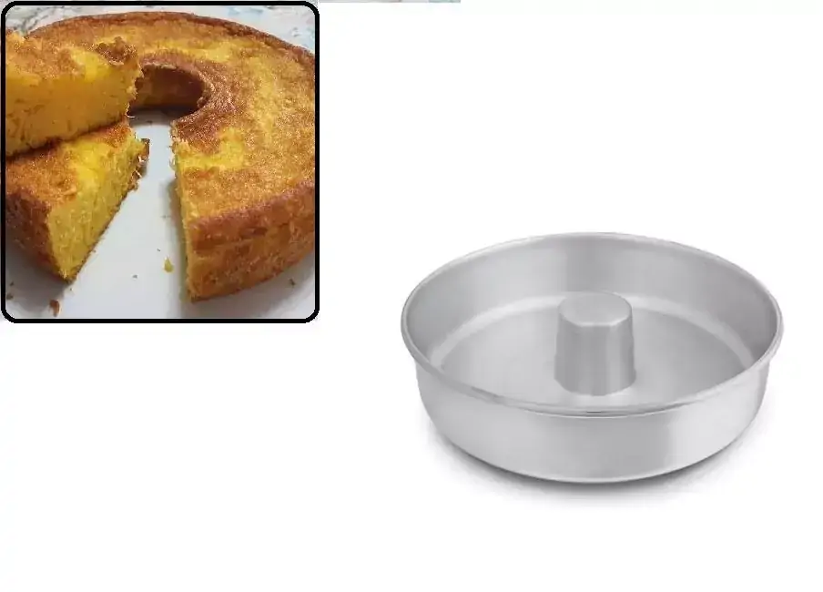 Forma Assadeira de Alumínio para Bolo Torta Pudim com Tubo 5 x 22 cm de Ø