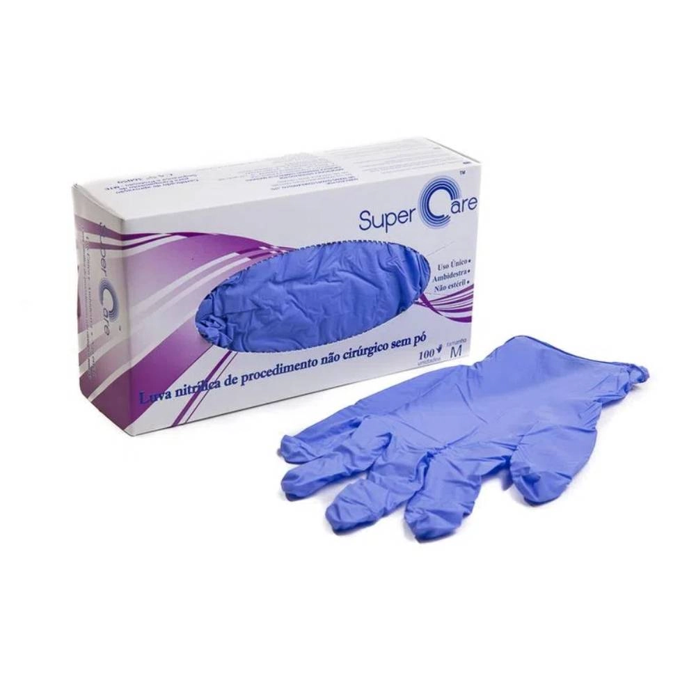 Luva Proced. Nitrilica S/po Md Supercare Cx C/100