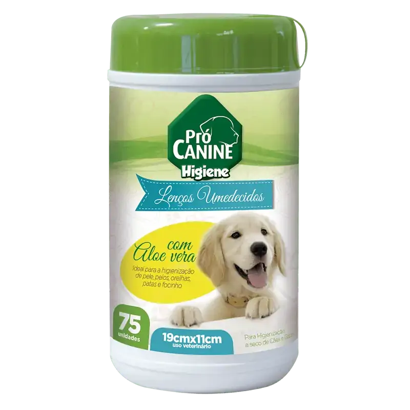 Lenã Os Umedecidos Prã Canine Filhotes 75 Unidades