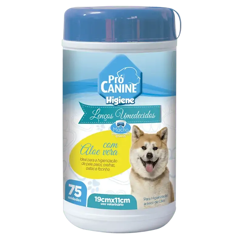 Lenã O Umedecido Prã Canine Macho 75 Unidades
