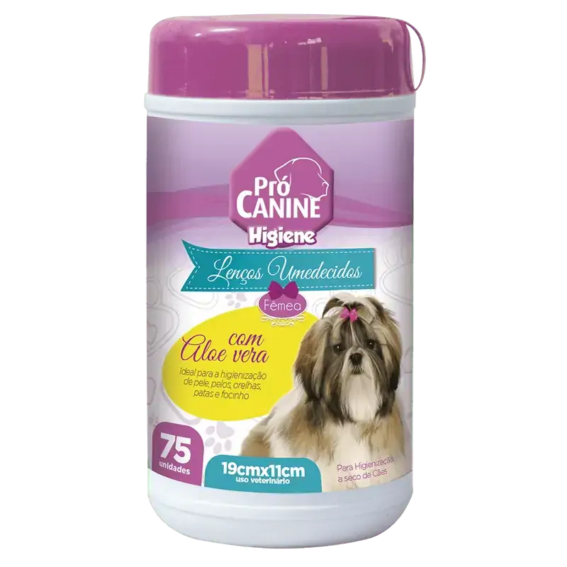Lenã O Umedecido Prã Canine Fã Meas Com 75 Unidades