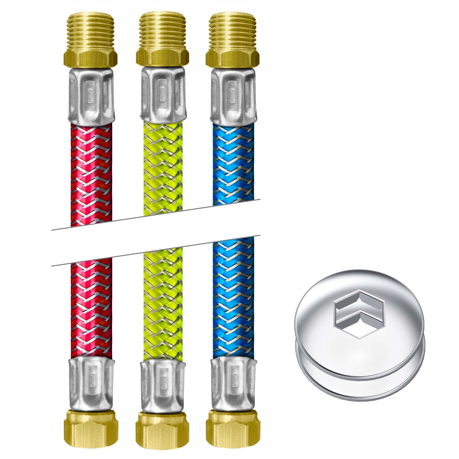 Kit Ligação para Aquecedor a Gás 1/2" 30cm Maqenge