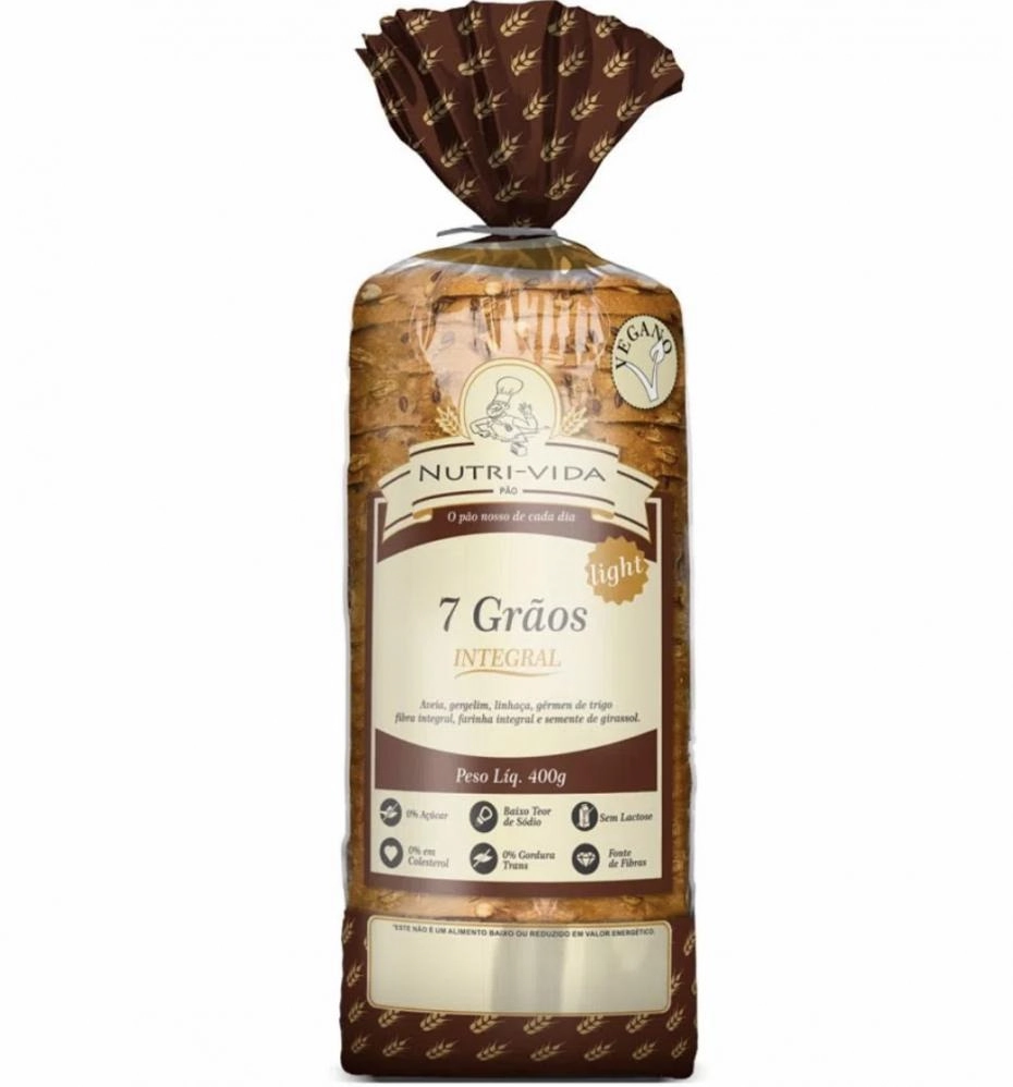 Pao De Forma Nutri Vida Light 400gr 7 Graos