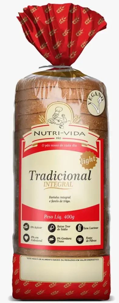 Pao De Forma Nutri Vida Light Tradicional
