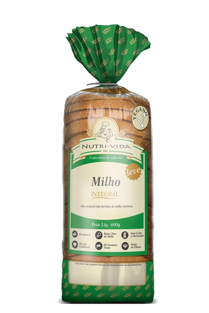 Pao De Forma Nutri Vida Light 400gr Milho