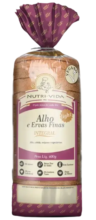 Pao De Forma Nutri Vida Light 400gr Alho