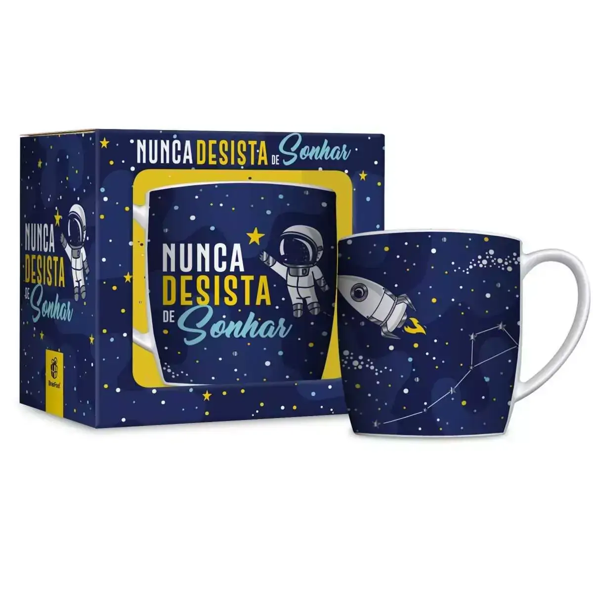 CANECA PORCELANA URBAN ASTRONAUTA BRASFOOT