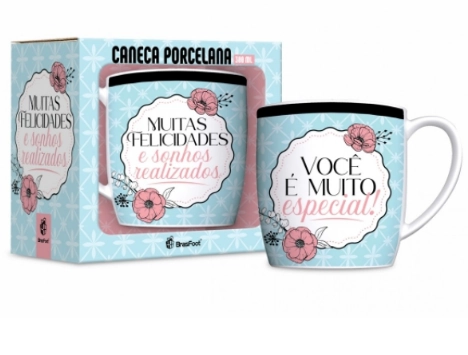 Caneca Porc Urban Muitas Felicidades 1un