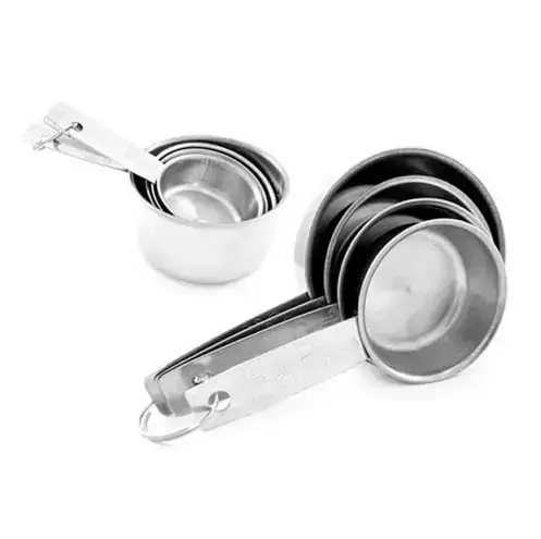 Conjunto Xícaras Medidoras Inox 4 pçs