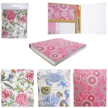 Kit Bloco De Anotacao Sticker C/adesivos E Caneta