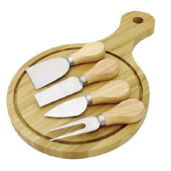 Conj. Para Queijo Bambu 5 Pecas, 20x32x1